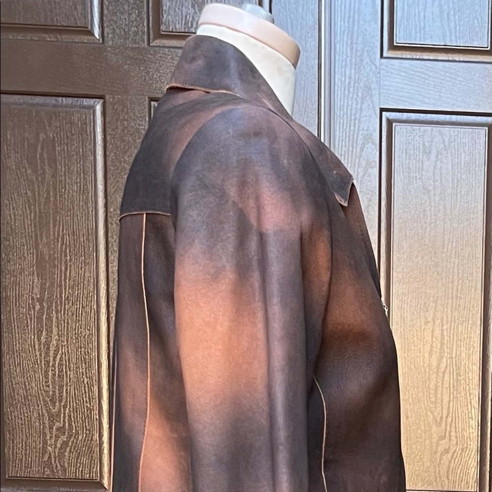 Maddox Zip Front Leather Jacket - image 2